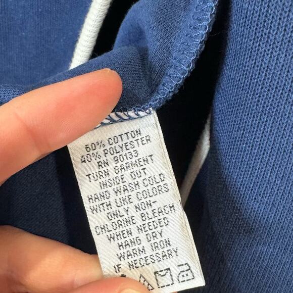 New Bob Mackie Button Cardigan Blue White Size Medium - Picture 4 of 7